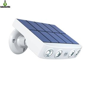 Simulatiecamera Solar Lamp 4LED Motion Sensor Spotlights 3 Verlichtingsmodi IP65 Waterdicht