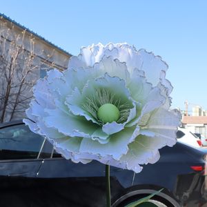 Nouvelle simulation de la disposition du lieu de l'événement de la vitrine de Yu Meiren, accessoires de pavage de boutique de fleurs en lin et coquelicot