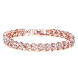 Nieuwe enkele rij van hartvormige diamanten armband mannen en vrouwen diamanten armband fabrikanten wholale