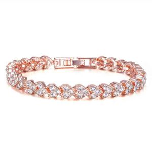 Nouvelle rangée unique de bracelet en diamant en forme de coeur hommes et femmes fabricants de bracelet en diamant en gros