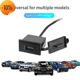 Nouveau chargeur de voiture USB unique 2.4A adaptateur forme carrée étanche 12V 24V Soacket adaptateur secteur interrupteur allume-cigare pour voiture