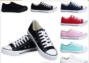 NUEVO tamaño 35-46 Nuevo Unisex Low-Top High-Top Adulto Mujer Hombre estrella Zapatos de lona 13 colores Zapatos casuales con cordones Zapatillas de deporte al por menor