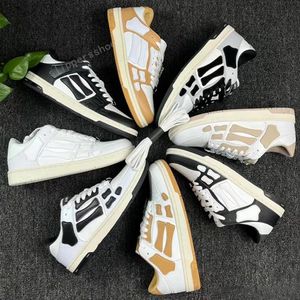 NIEUWE SKEL TOP HI Sneakers BANDANA Mode Schoenen Lente Sneaker Heren Dames Casual Schoenen Designer Lage Schoen ami imiri Lederen botten Applique Bovenste voetbed Sport