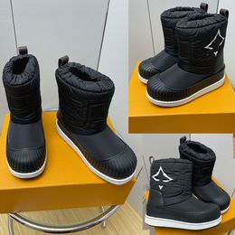 Nieuwe skischoenen snowboots meisjeslaarzen luxe laarzen enkellaarzen met platte bodem Antislip rubberen zolen Gemakkelijke stijl Ronde kop Winterlaarzen klassieke modelaarzen maat 35 42