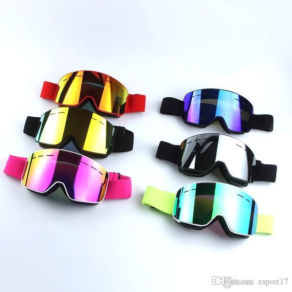 Nouveau Lunettes de Ski 6 couleurs cylindre Double couche Anti-buée lunettes Sport de neige équipement