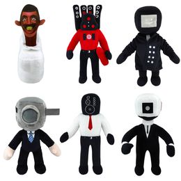 Nieuwe Skibidi Toilet Plush Soft Toy Cameraman TV Man Skibidi Dop Ja Titans Camcordeman Spreker Speaker Man Doll For Kids Gifts 155