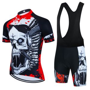 Nieuwe Skull Cycling Jersey Zomer ademend snel drogende korte mouwen overalls Mountain Road Bike Suit