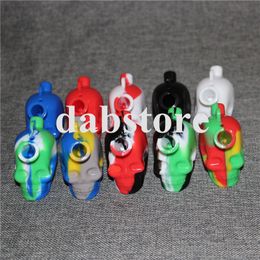 Nieuwe Skull Travel Mini Bongs The Silicone Blunt Bong Bubbler Roken Bubble Small Water Pipe Small Pipes Hand Pipe