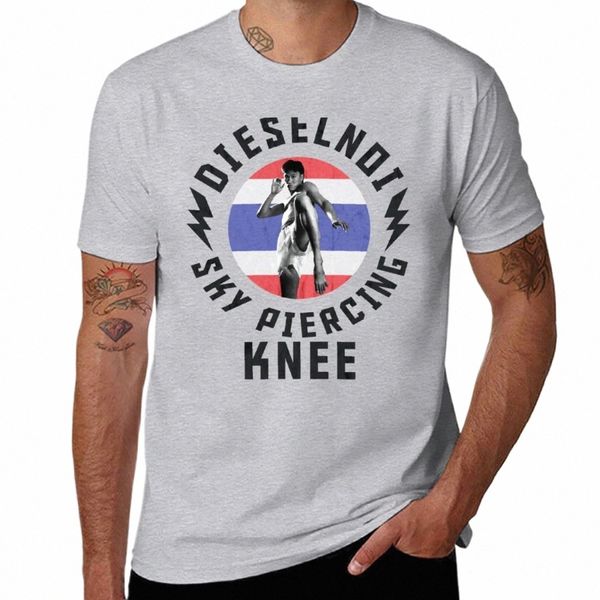 Nueva camiseta Sky Piercing Knee Dieselnoi Muay Thai, camisetas gráficas, sudadera, camiseta divertida, camisetas blancas lisas para hombres K4M2 #