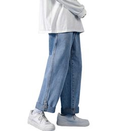 Nieuwe Slim Fit Mannen Jeans Broek Broek Simple Design Studenten Dagelijks Casual Rechte Denim Pantalon Homme Y0927