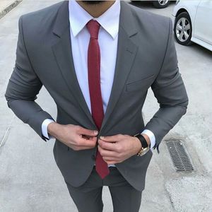 Nieuwe slank fit Wedding Party Men Suits For Groomsmen Tuxedo 2018 Twee delige jasbroek nieuwste stijl blazer