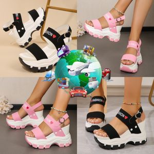 Nieuwe Slippers Gesp Sleehak Sandalen voor Vrouwen Zomer Lichtgewicht Platform Antislipschoenen GAI eur 35-43