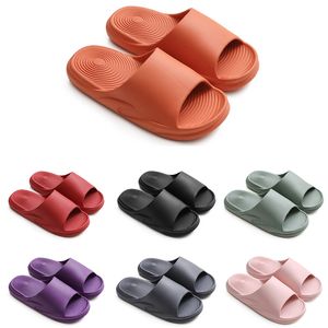 Pantoufle d'extérieur pour femmes et hommes, sandales orange, pantoufles épaisses pour couple d'intérieur, antidérapantes, noir, rouge, rose, chaussures de maison