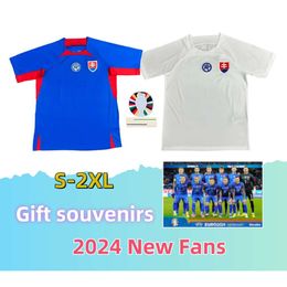 New Slovaquie Soccer Jersey 24 25 Haraslin Home Blue Awing White Football Shirt 2024 2025 Sweatshirt Vêtements
