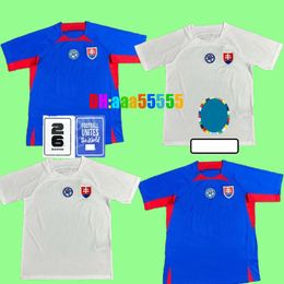 Nouveau maillot de football Slovaquie 24 25 Home Blue Away White Blue White Football Shirt 2024 2025