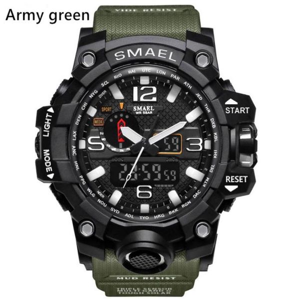 New Smael Relogio Men039s Sports Watches LED Chronograph Wristwatch Military Watch Digital Watch Good Gift for Men Boy D3362612