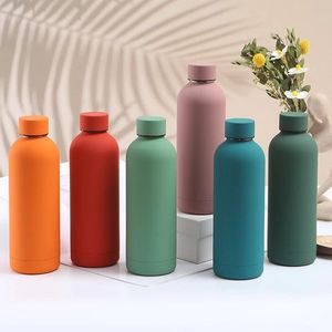 Nouvelle bouteille à petite bouche, grande capacité, bouteille d'eau de sport, en acier inoxydable, thermos portable pour l'extérieur, tasse d'eau sous vide pour voiture