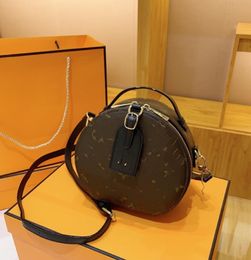 Nouveau petit sac rond à la mode Vintage lettre impression épaule bandoulière Mini sacs