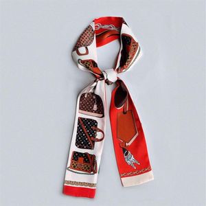 Nieuwe kleine zijden sjaal vrouwelijke satijn streamer imitatie professionele custom hand gift sjaal 120x8cm95784503090