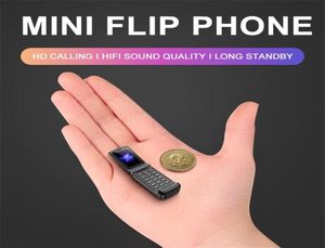 Nieuwe Kleinste Flip Mobiele Telefoons Originele Ulcool F1 Intelligente Antilost GSM Bluetooth Dial Mini Backup Pocket Draagbare Mobiele Telefoon6494702