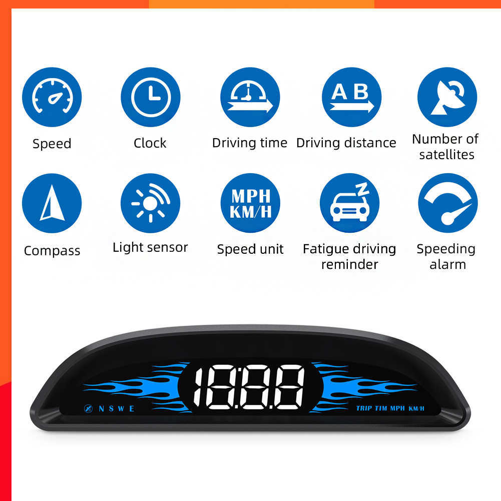 Новый Smart Car Hud Head Up Display GPS Speedometer Digital Laigh