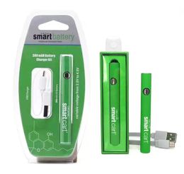 Nueva batería de carro inteligente 380 mAh Precalentamiento Baterías de voltaje variable Vape Pen apto para cartuchos de aceite de 510 hilos