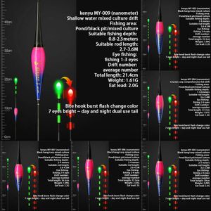 Nouveau flotteur de lumière LED intelligente 1pcs Équipement nocturne Tie à pêche à la gravité ACCESSOIRES