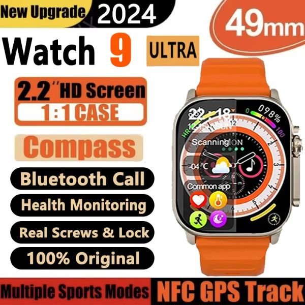 Nouvelle montre intelligente 9 Ultra Gen 2 montre Ultra IWO montre Ultra NFC Smartwatch série 9 appel Bluetooth 2.2 pouces montre de Fitness sans fil