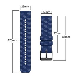 Nouveau Smart Watch Band Silicone 22 mm pour Samsung Gear S3 Classic Garmin Vivoactive 4 Ticwatch Pro Sport Strap Bracelet Accessoires
