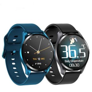 Nieuwe Smart Horloge Fitness Tracker Inteligente Hart-tarief Bloeddruktest Activiteit Tracker met Thermometer Monitor horloges