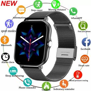 Nuevo reloj inteligente para hombres, presión arterial, reloj inteligente resistente al agua para mujeres, monitor, seguidor Fitness de ritmo cardíaco, reloj deportivo para Android IOS