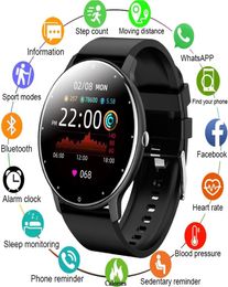 Nouvelle montre intelligente hommes femme Bluetooth bracelet fréquence cardiaque pression artérielle Sport Fitness Tracker montre IP67 étanche Smartwatch For6389011