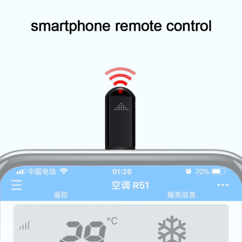 Novo Smartphone Remote Control IR Blasters Tipo C Micro Lightning Universal Smart Infravery App Control Adapter para ar condicionado de TV