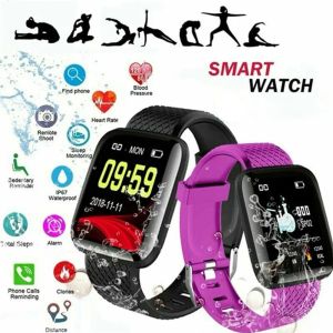 Nouveaux smartwatch Men 116Plus Pression artérielle imperméable Smart Watch Femmes Care Sket Monitor Fitness Tracker Sport pour Android iOS