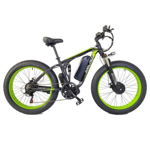 Nueva bicicleta eléctrica SMLRO V3 de doble Motor con suspensión completa 48V17.5AN Samsung batería 2000W EBike 7 Speed Fat Tire bicicleta eléctrica