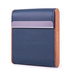 Nouveau Fumer Coloré En Cuir Bois Étui À Cigarettes Portable Conception Innovante Boîte De Rangement De Tabac Aux Herbes Sèches Logement Exclusif Couverture À Rabat Étanche À L'humidité Stash Case