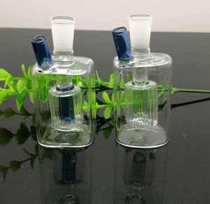 Nouveau Pipe à fumer Mini narguilé bongs en verre Forme en métal coloré Mini pot carré verre narguilé bouilloire