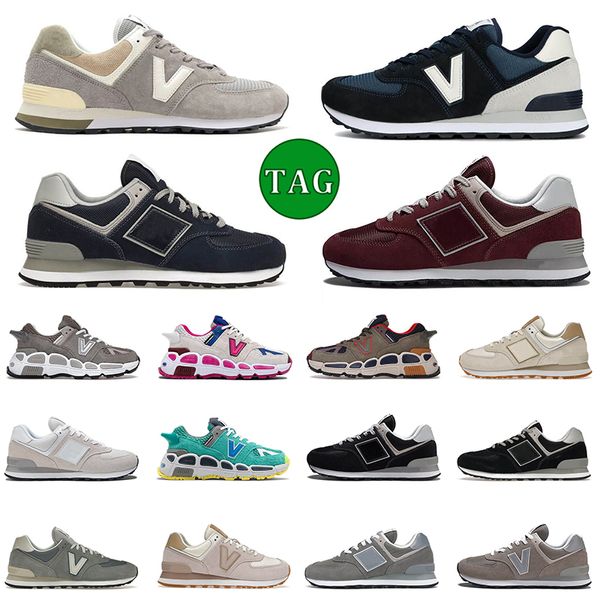 Nuevos saldos de zapatillas 574 zapatillas para correr 2023 Diseñador B574 azul marino Borgoña Core blanca nimbus nimbus angora yurt bosque verde clásico tenis deportivo entrenadores