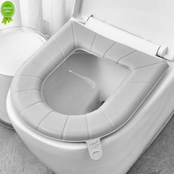 Nouveau doux EVA Waterpoof siège de toilette couverture O-forme siège de toilette Bidet coussin accessoires de salle de bain réutilisable lavable Closestool tapis Pad