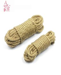 Nuevo suave algodón de yute sintético Shibari Bondage cuerda fetiche 5 m 10 m esclavo Bdsm ataduras eróticas para parejas 2107228935660