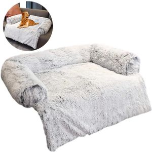 Alfombrilla de felpa suave para perro, sofá, cama calmante, alfombrilla lavable de piel Ultra, funda de cojín para muebles, Protector para mascotas H0929