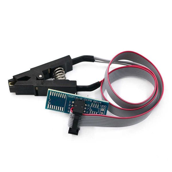 Nuevo SOIC8 SOP8 Flash Chip IC Clips de prueba Socket Adpter BIOS/24/25/93 Programador para arduino