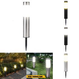 Nieuwe zonnetuinroute Lichten Outdoor LED -verlichting Grondstekker Bollard Licht voor terras, tuinen, paden, gazon, tuin