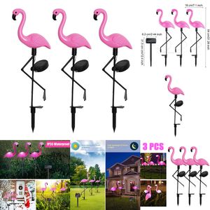 Nouveau solaire IP55 IP55 LED étanche à LED rose Flamingo Pays-Ground Layscape Ground Payscape For Pathway Outdoor Pathway Garden Decor