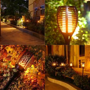 Nieuwe Solar Light Drie Modus 96LED Flame Brand Torch Torch Lamp Outdoor Garden Grass Light Landing Lawn Light