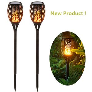 Nieuwe Solar Light Drie Modus 96LED IP65 Flame Fire Torch Torch Lamp Outdoor Garden Grass Light Landing Lawn Light