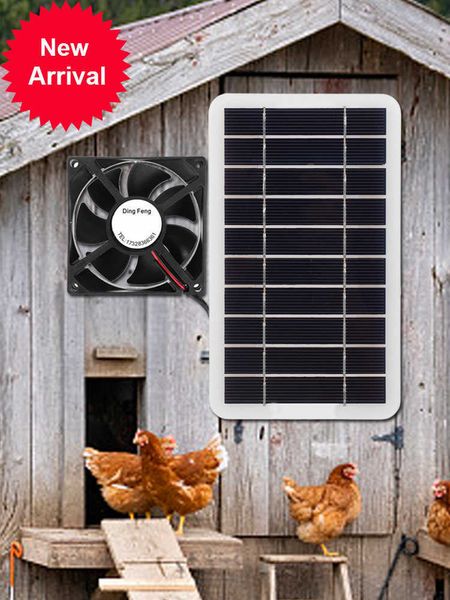 Nuevo panel solar ventilador alimentado ventilador de 30W Equipo de ventilación al aire libre para la casa de pollo para autocaravana