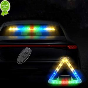 Nouveau feu de secours de voiture à énergie solaire pliable rotatif LED voyant d'avertissement USB Rechargeable multi-mode feu arrière de voiture 5V