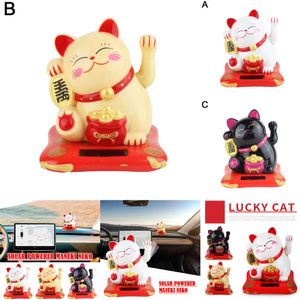 Maneki Neko – Figurines De chat porte-bonheur chinois à énergie solaire, agitant la main, faisant signe De la Fortune, pour voiture, maison, D2y7, nouvelle collection