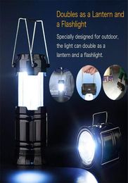 Nouvelle lanterne de camping à LED rechargeable à énergie solaire Lémière pliante portable lumière plitable de tente de tente de tente de flamme ménage Flas2441294